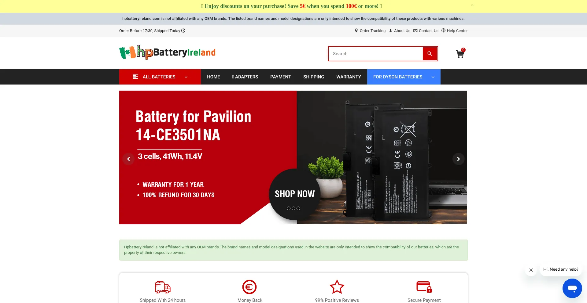 Hpbatteryireland.com 安全可靠吗？