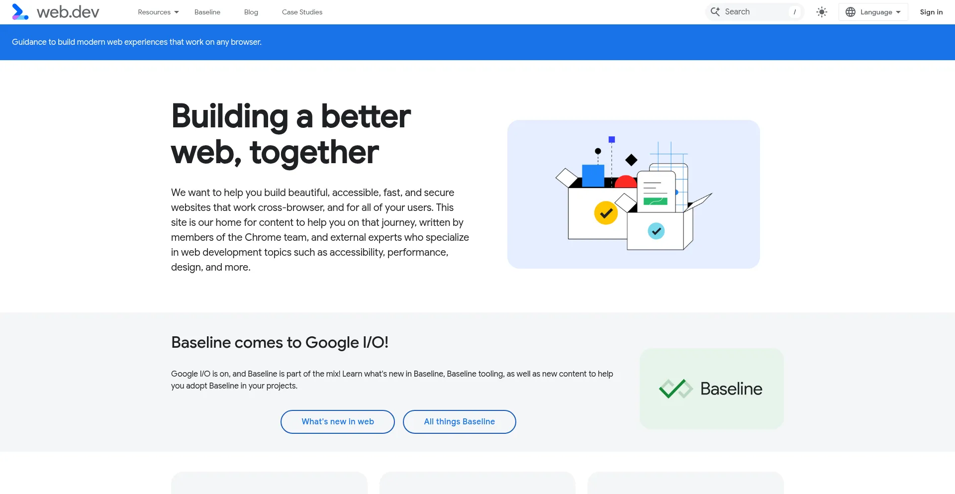 Website screenshot of Html5rocks.com