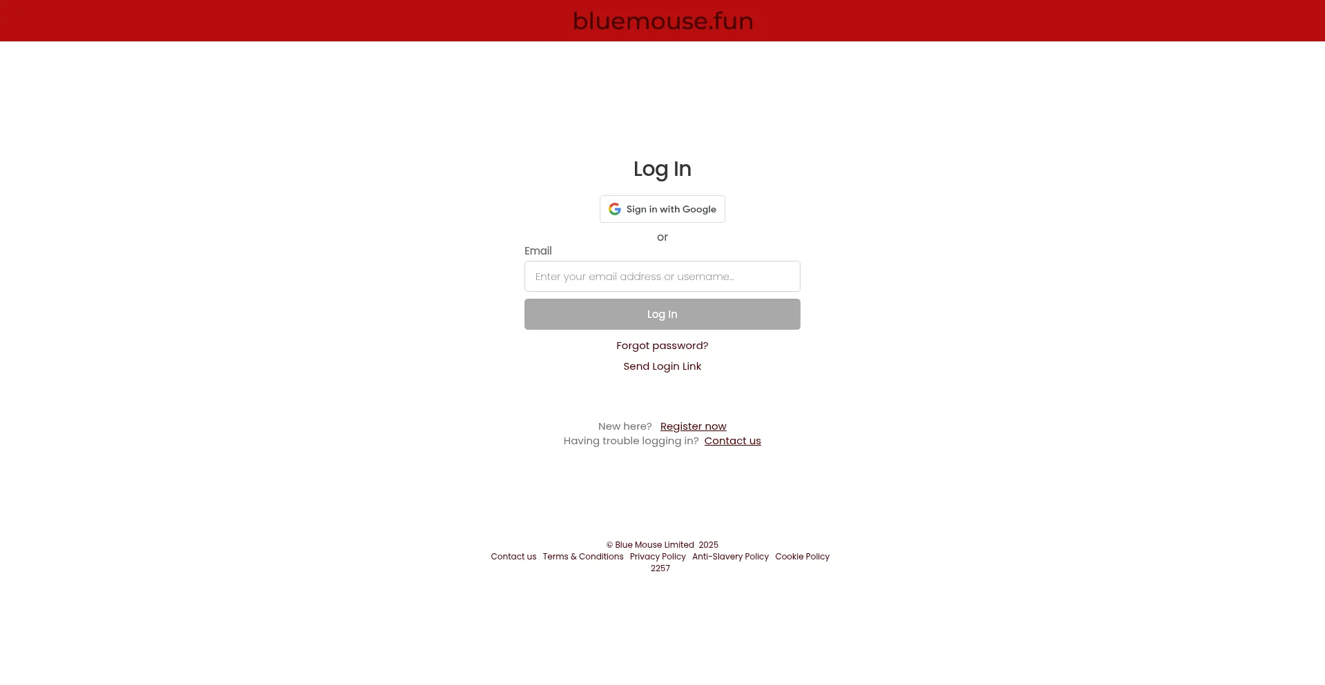 Website screenshot of Hub.bluemouse.fun