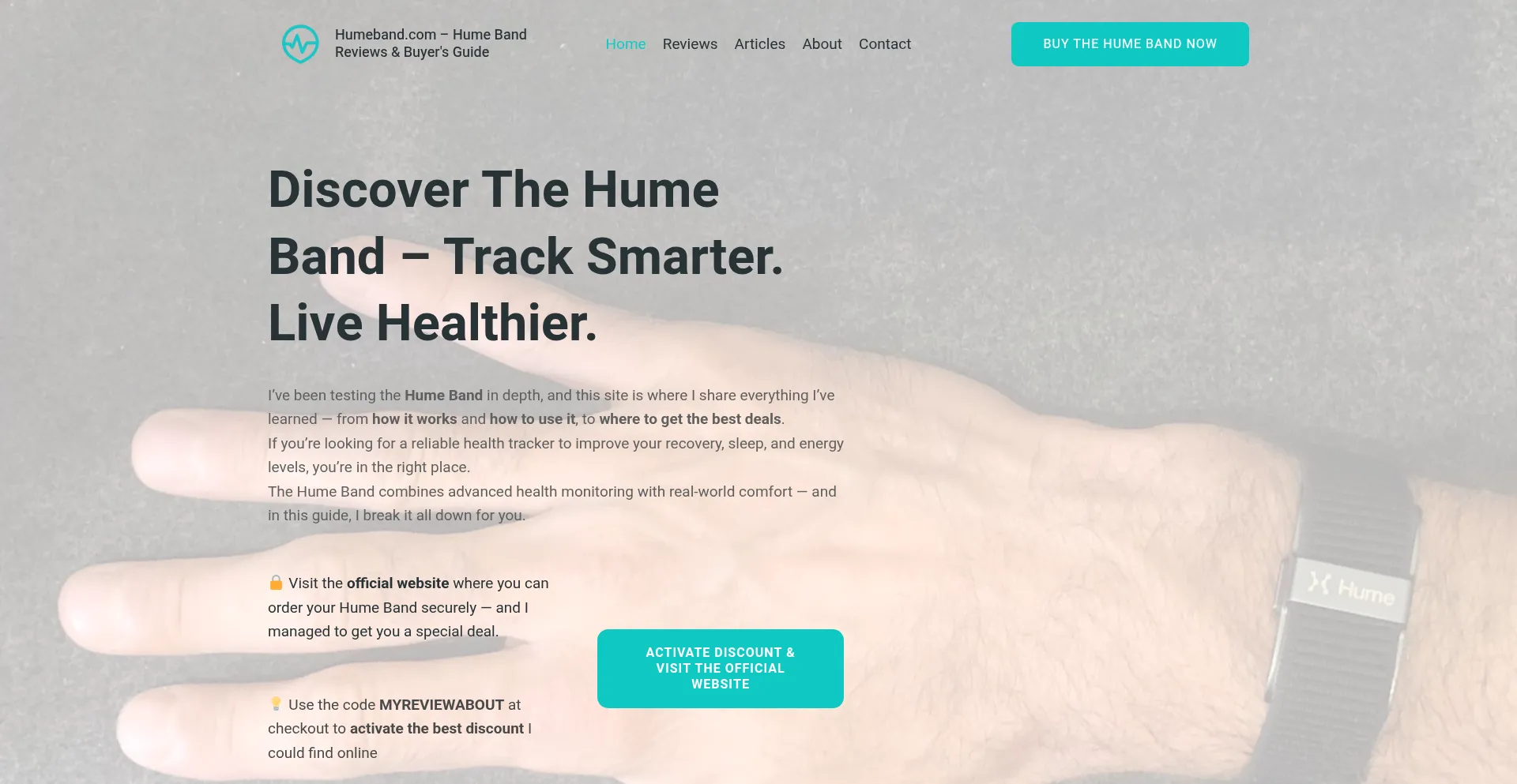 Humeband.com Screenshot