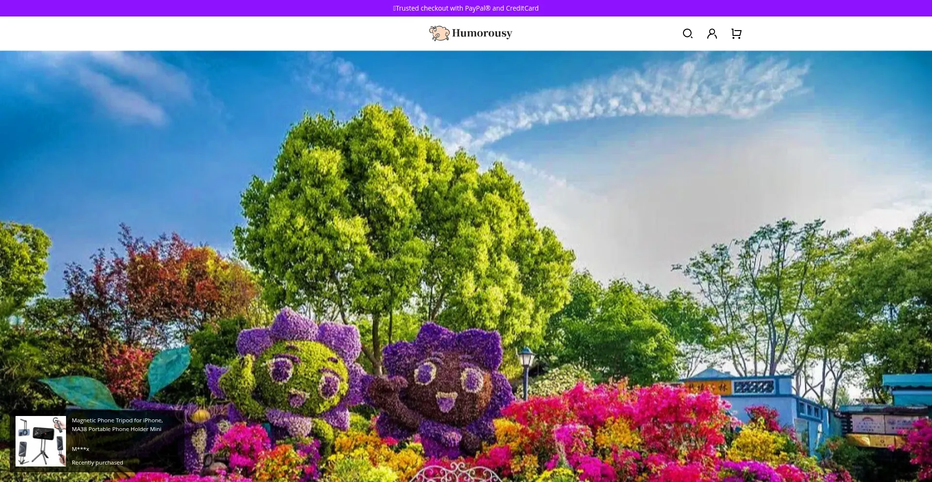 Website screenshot of Humorousy.com