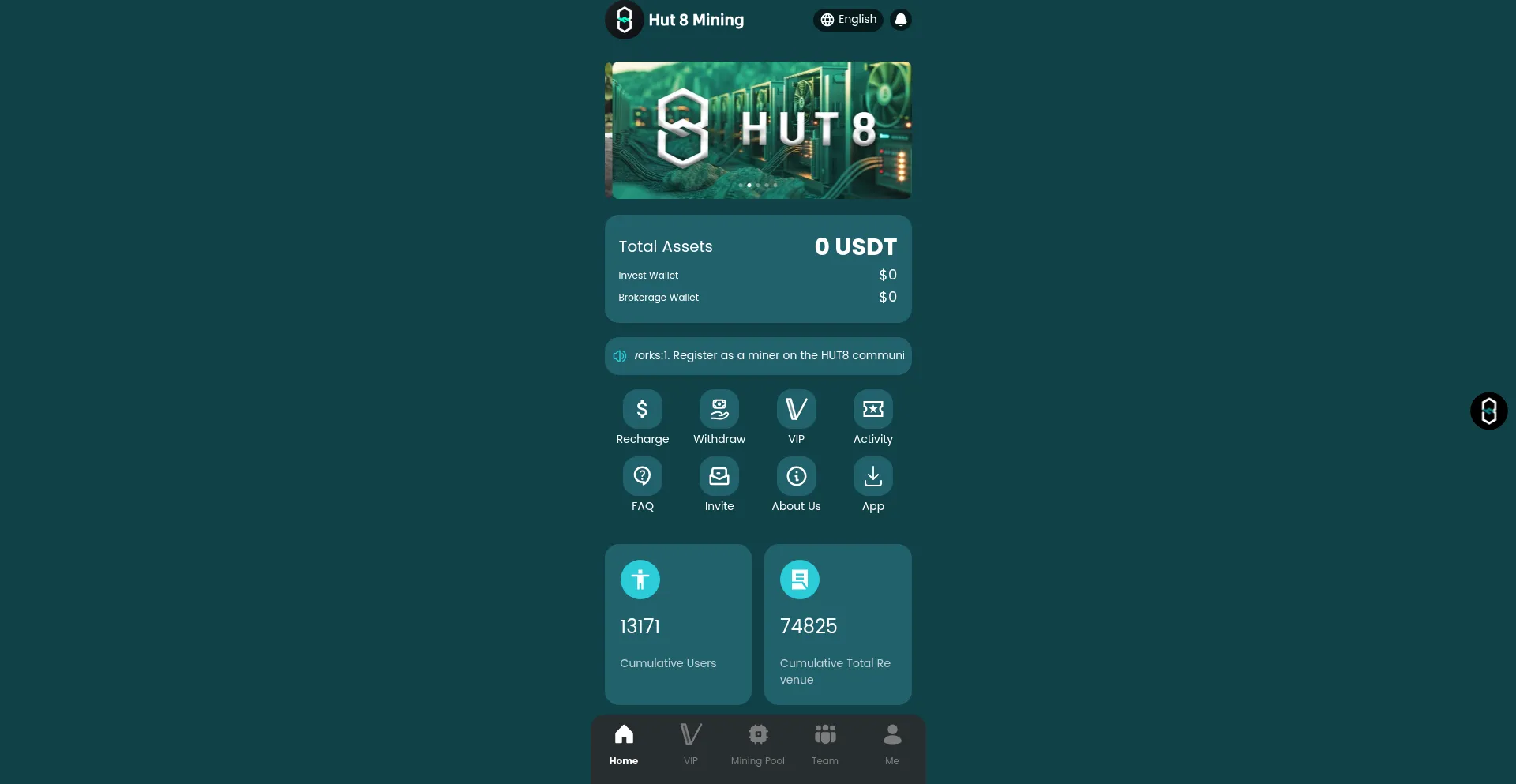 Website screenshot of Hutvip8.com