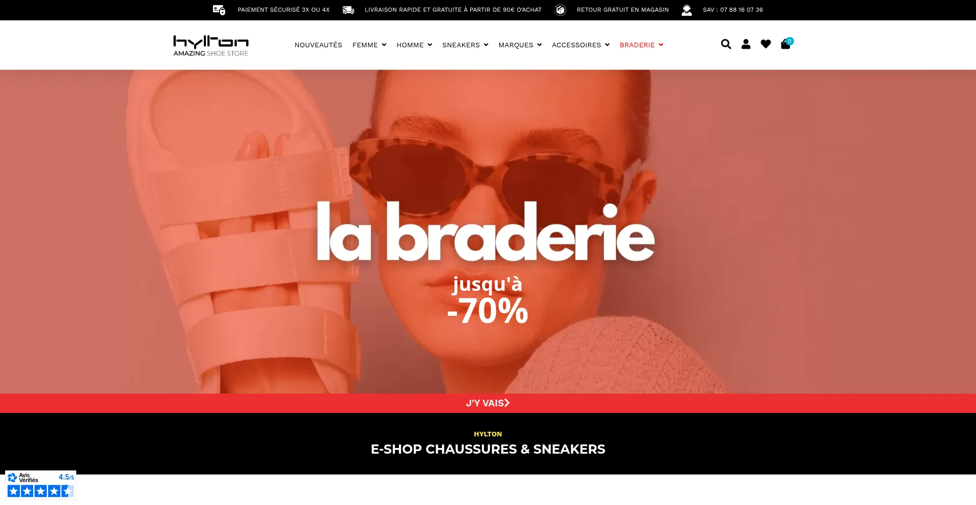 Website screenshot of Hylton.fr