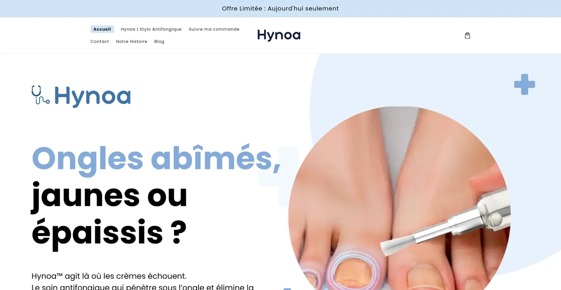 Website screenshot of Hynoa.com