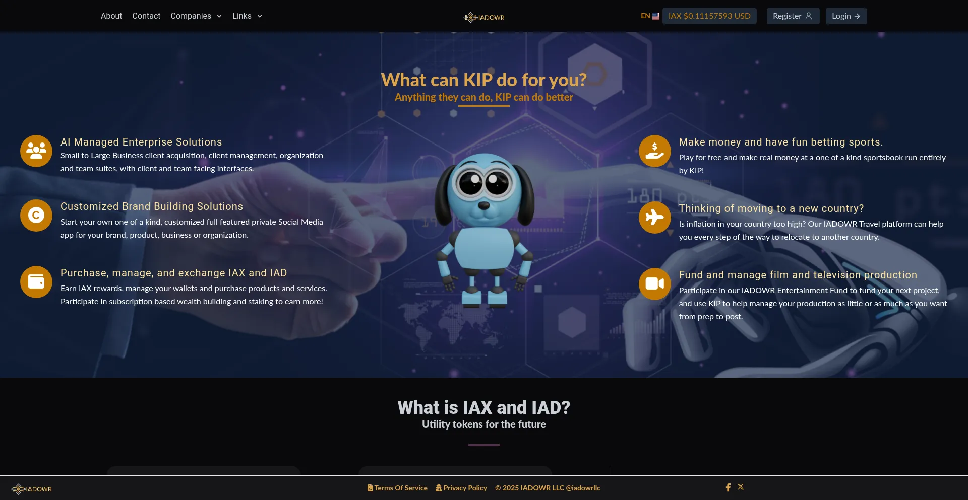 Website screenshot of Iadowr.com
