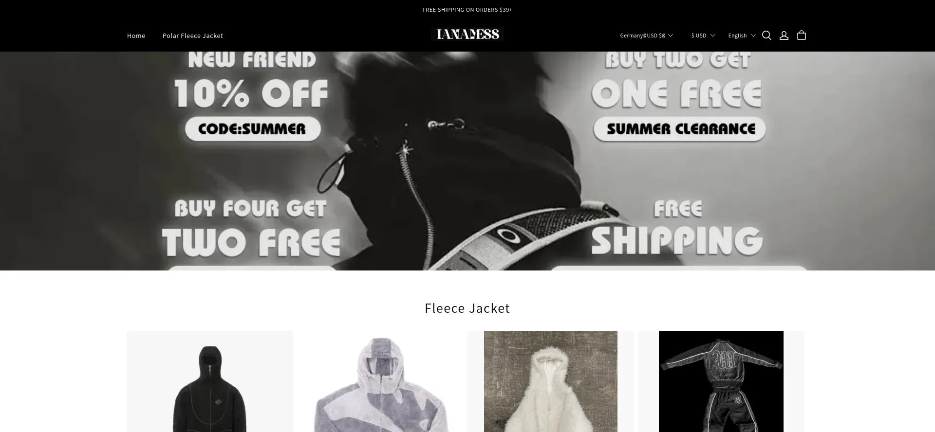 Website screenshot of Ianamess.com
