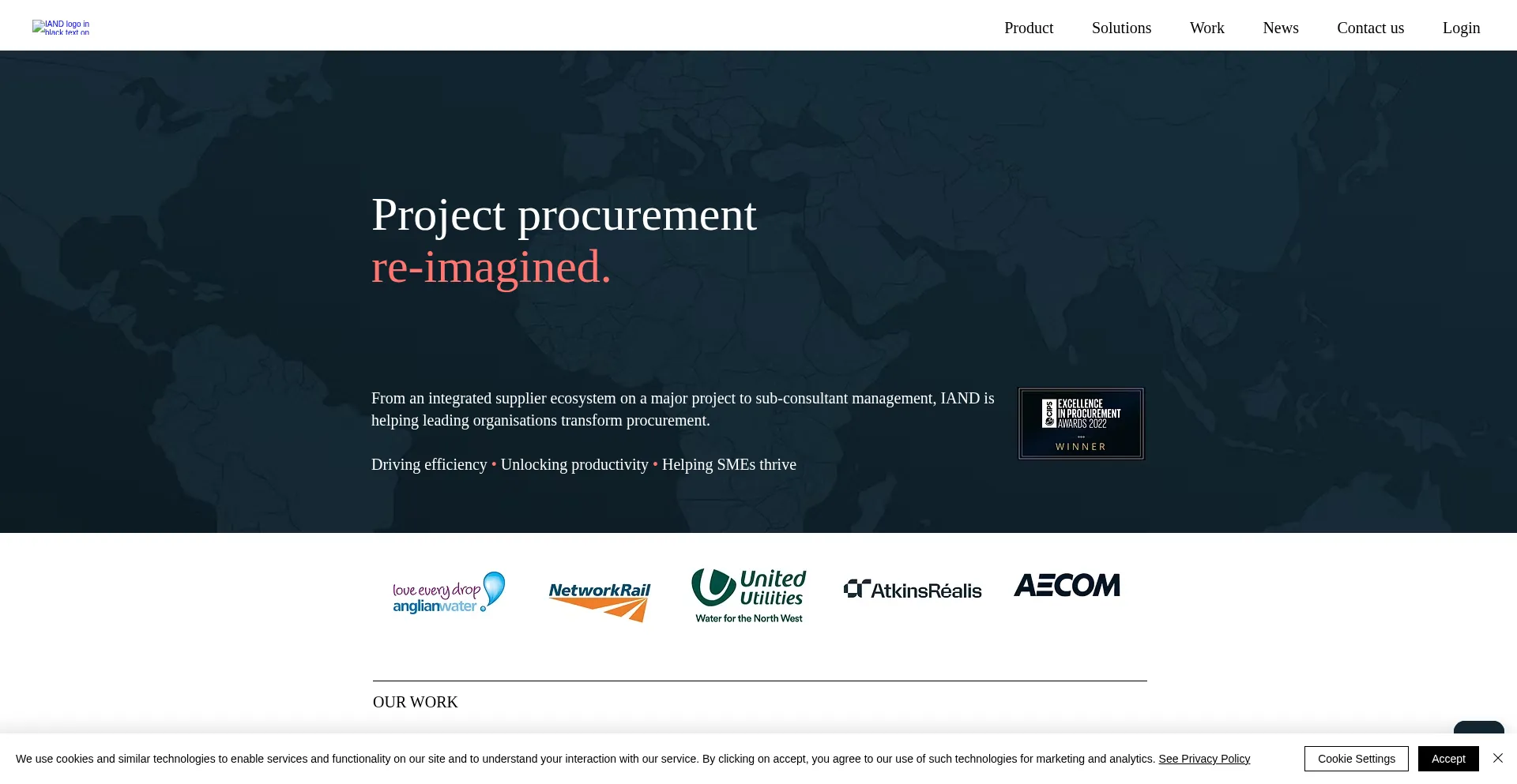 Website screenshot of Iand.com