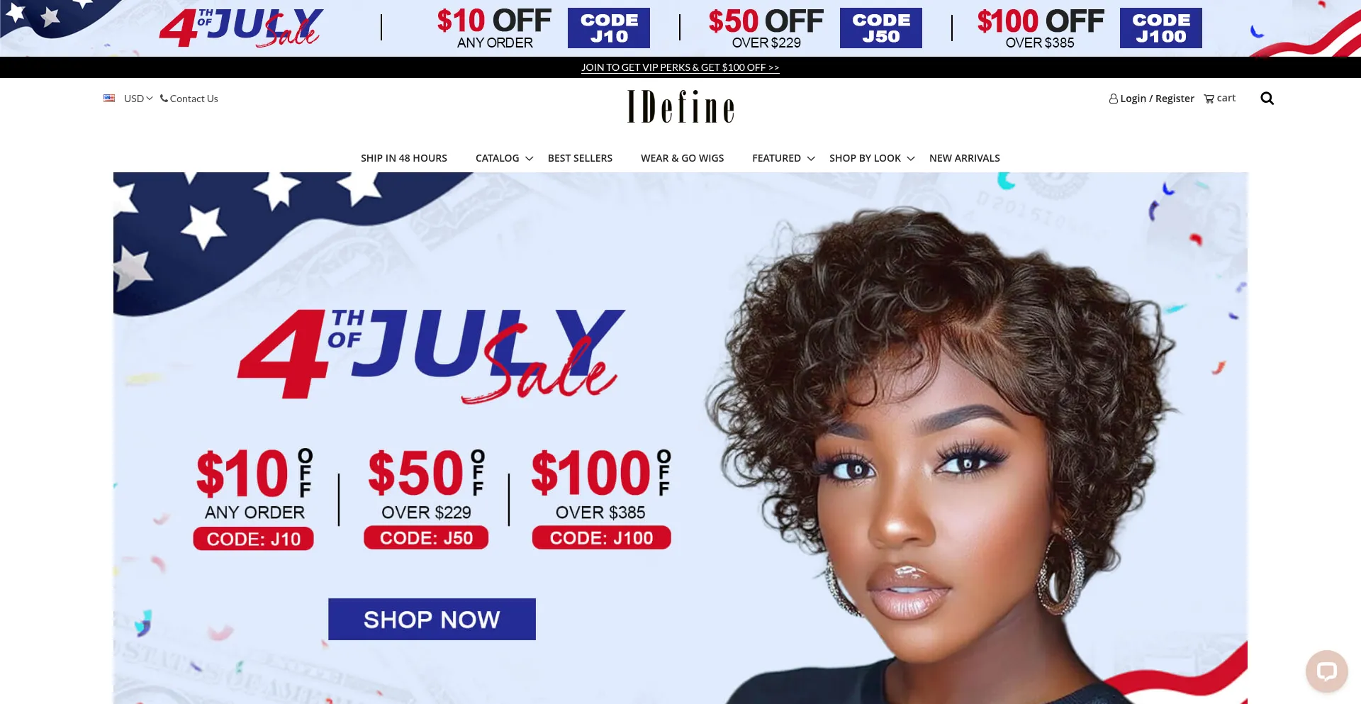 Website screenshot of Idefinewig.com