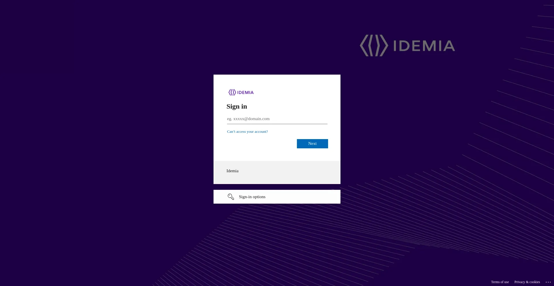 Website screenshot of Idemia.securityeducation.com