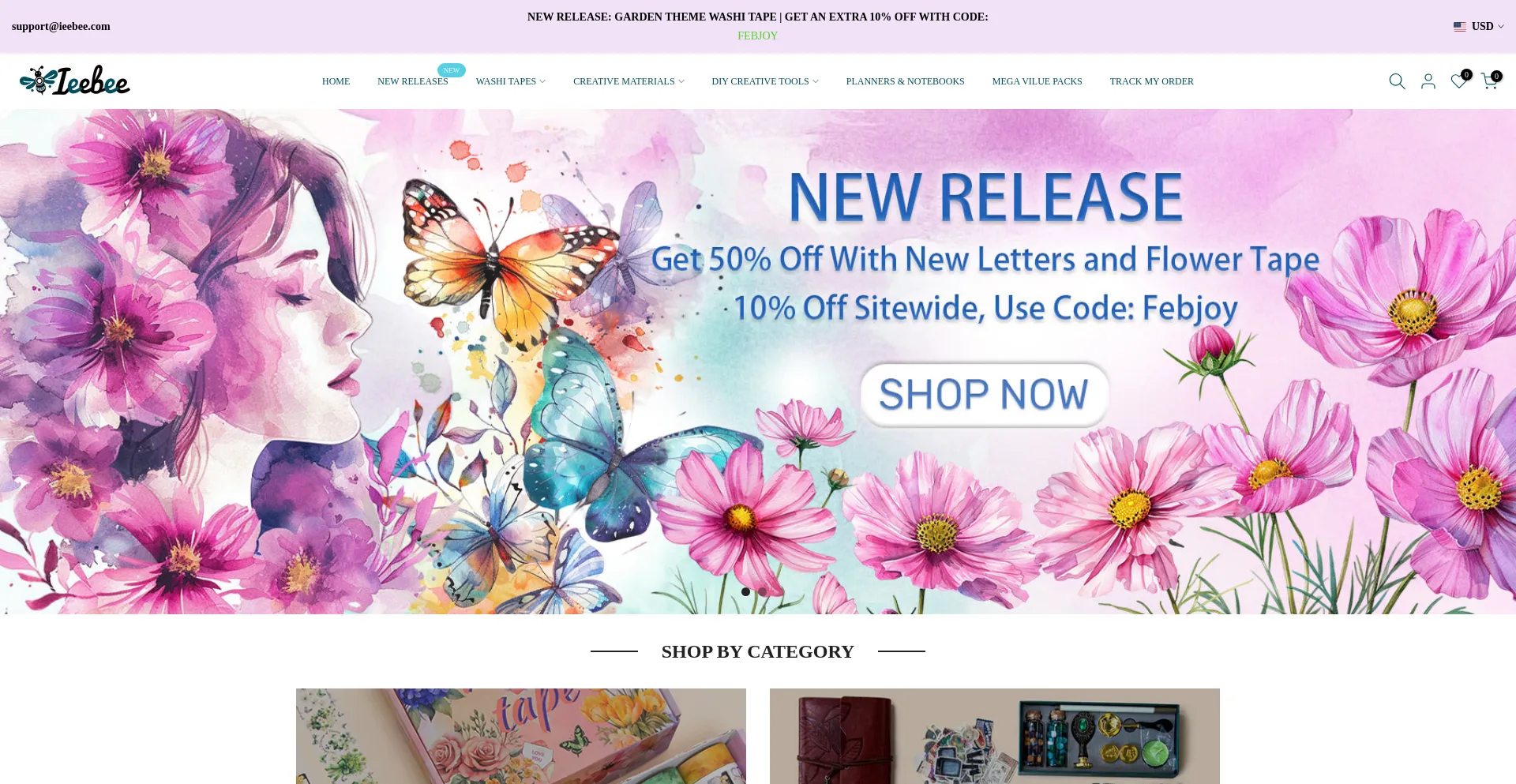Website screenshot of Ieebee.com