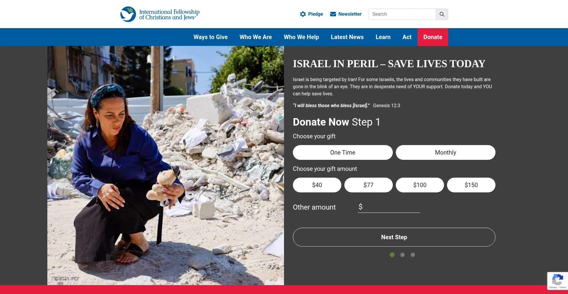 Website screenshot of Ifjc.org