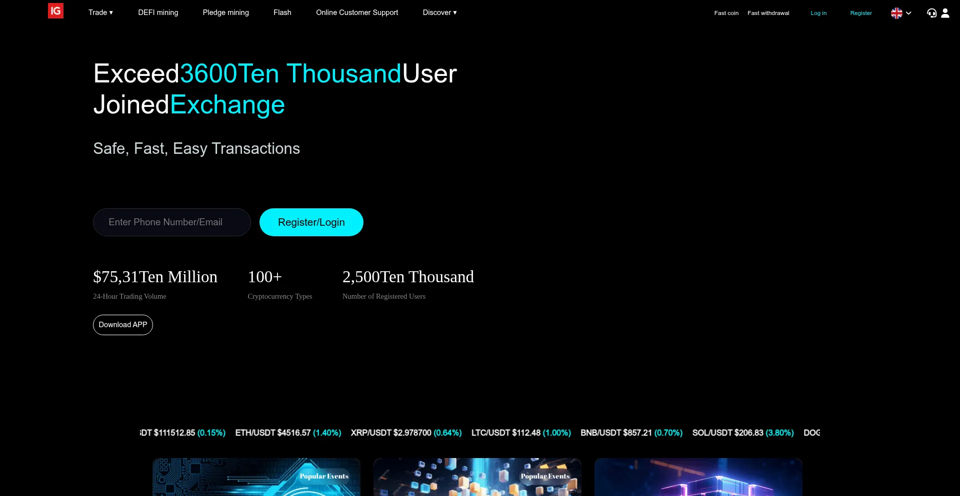 Website screenshot of Igforexs.com