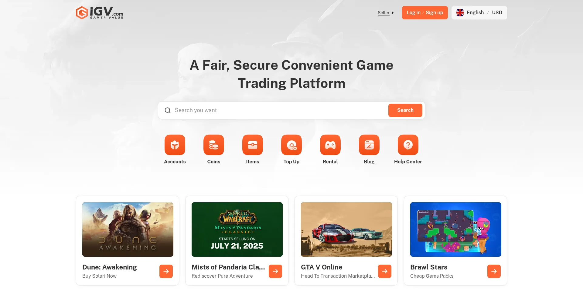 Website screenshot of Igvault.com