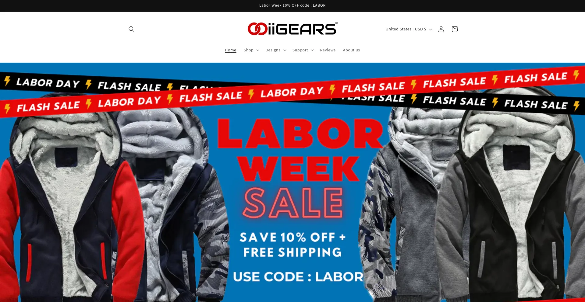 Website screenshot of Iigears.com