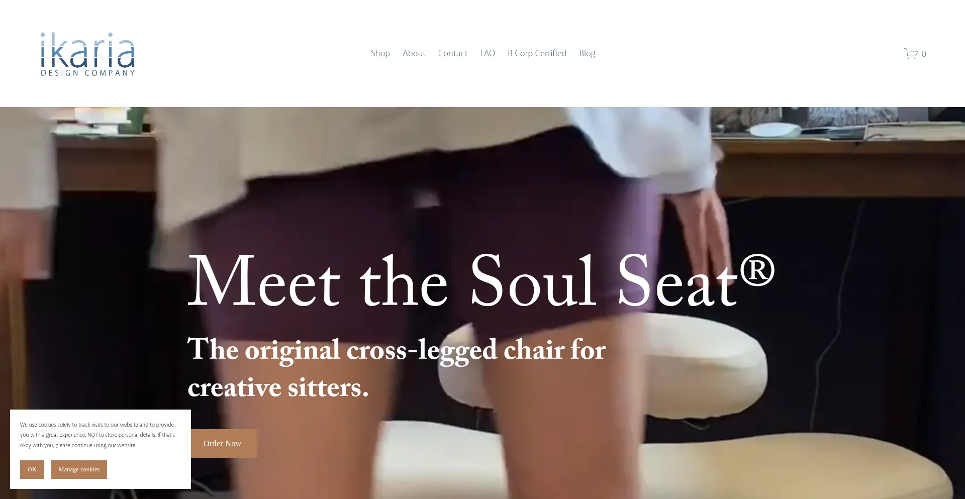 Website screenshot of Ikariadesign.com