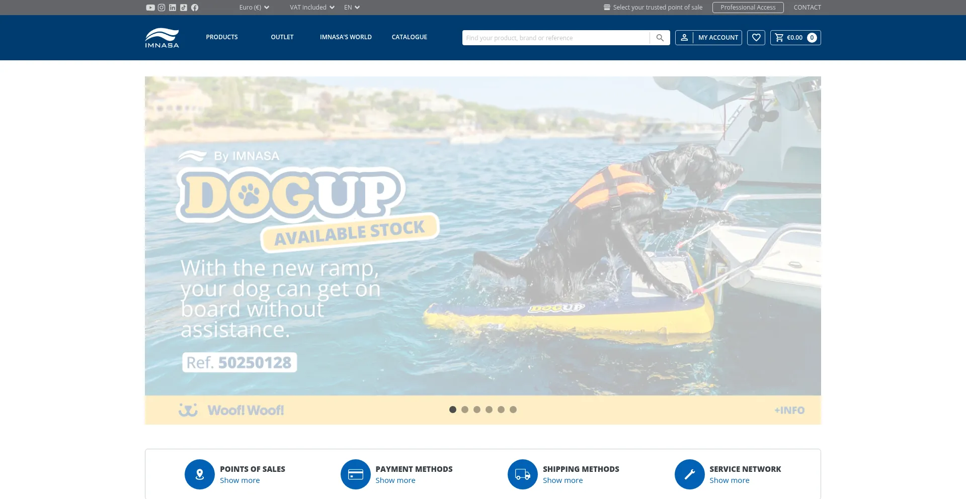 Website screenshot of Imnasa.com