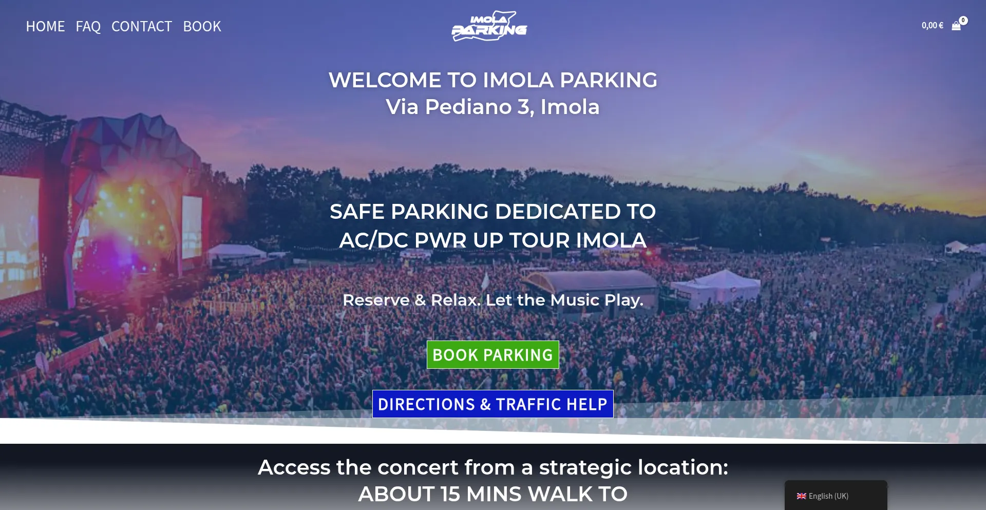 Website screenshot of Imolaparking.com