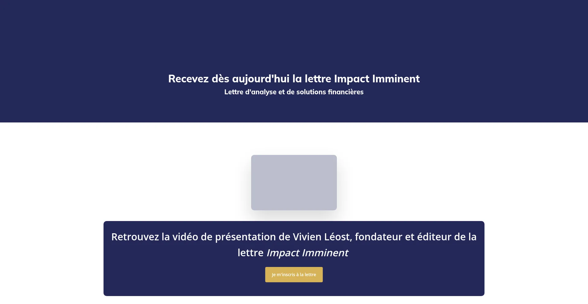 Website screenshot of Impact-imminent.com