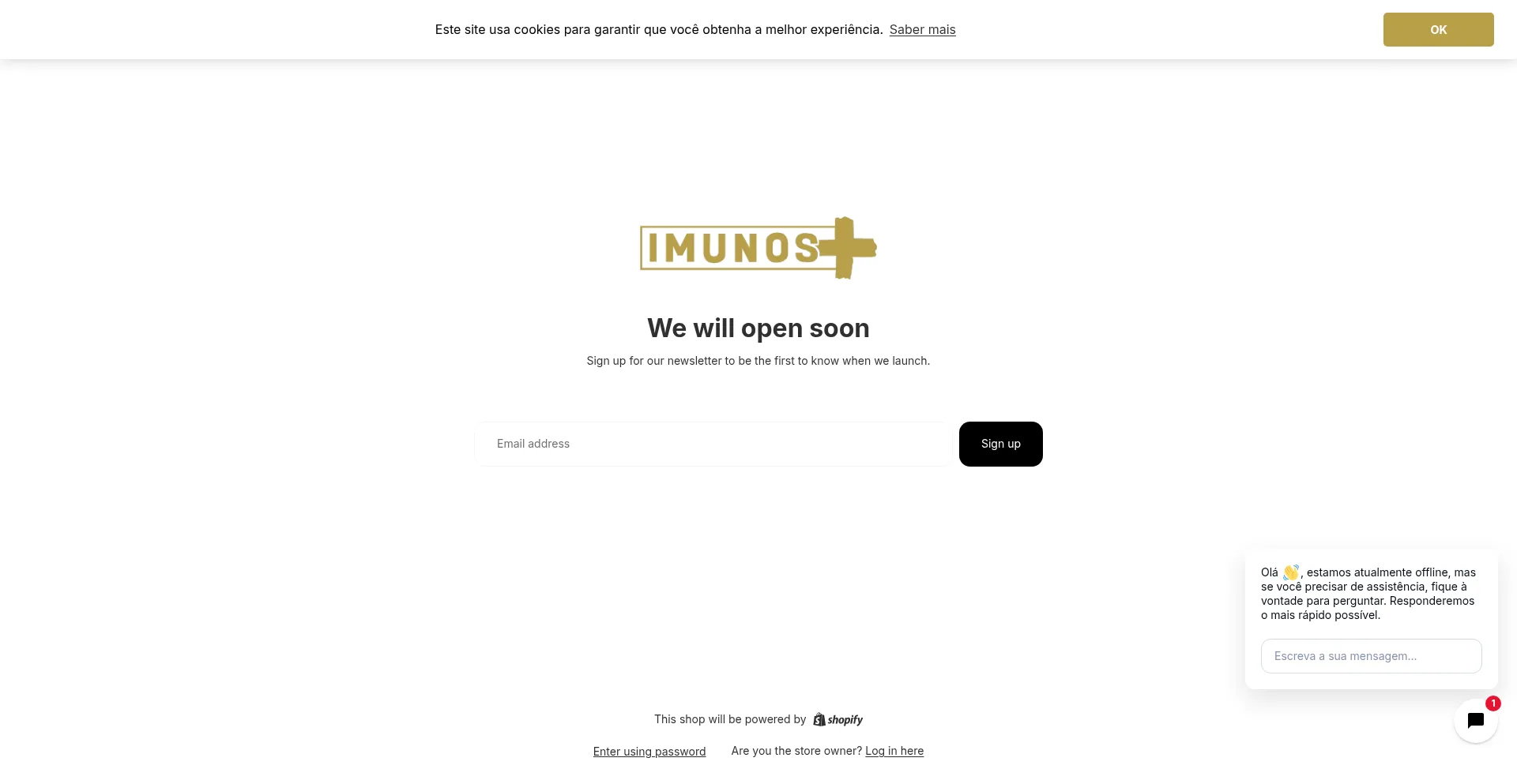 Website screenshot of Imunosmais.com