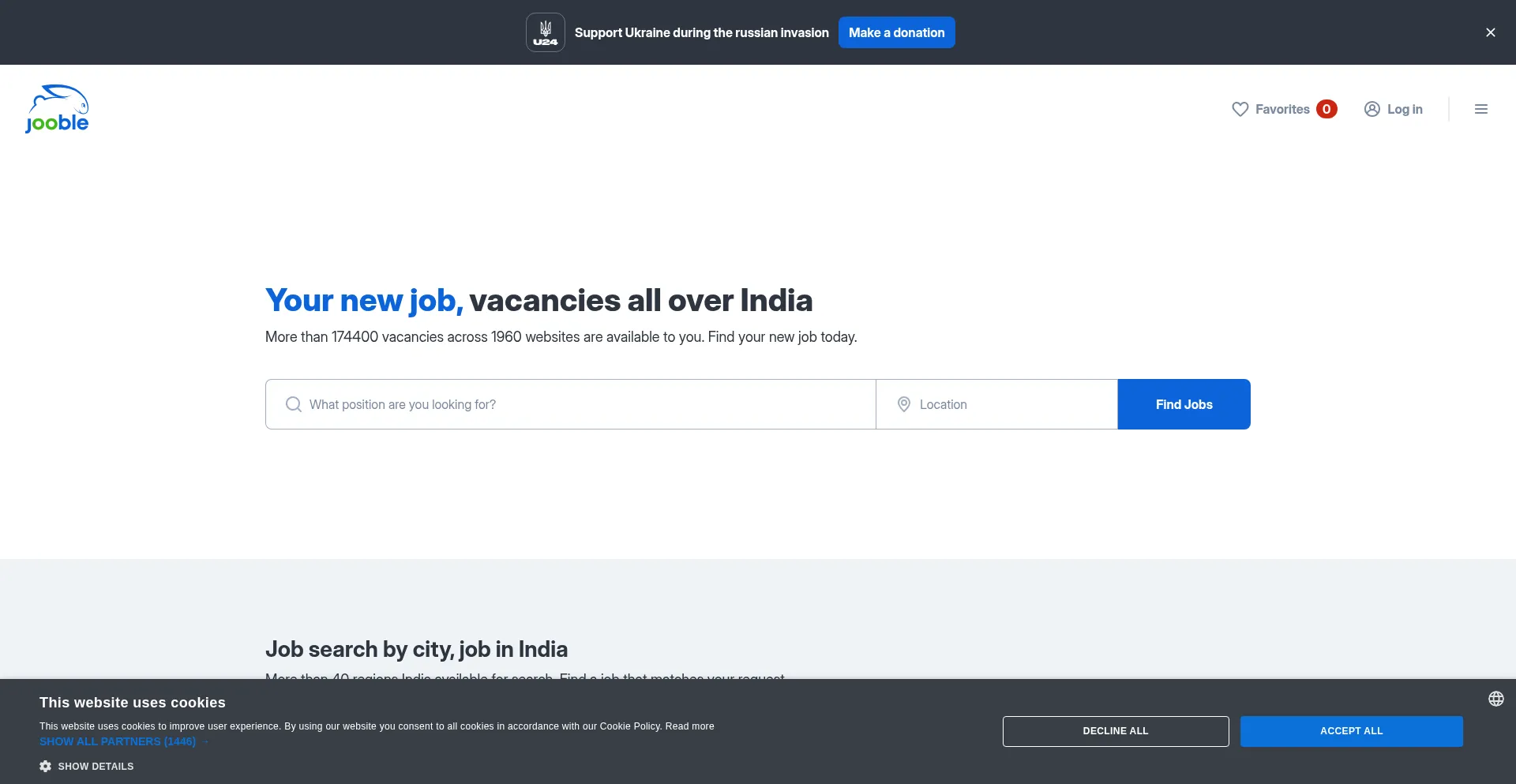 Website screenshot of In.jooble.org