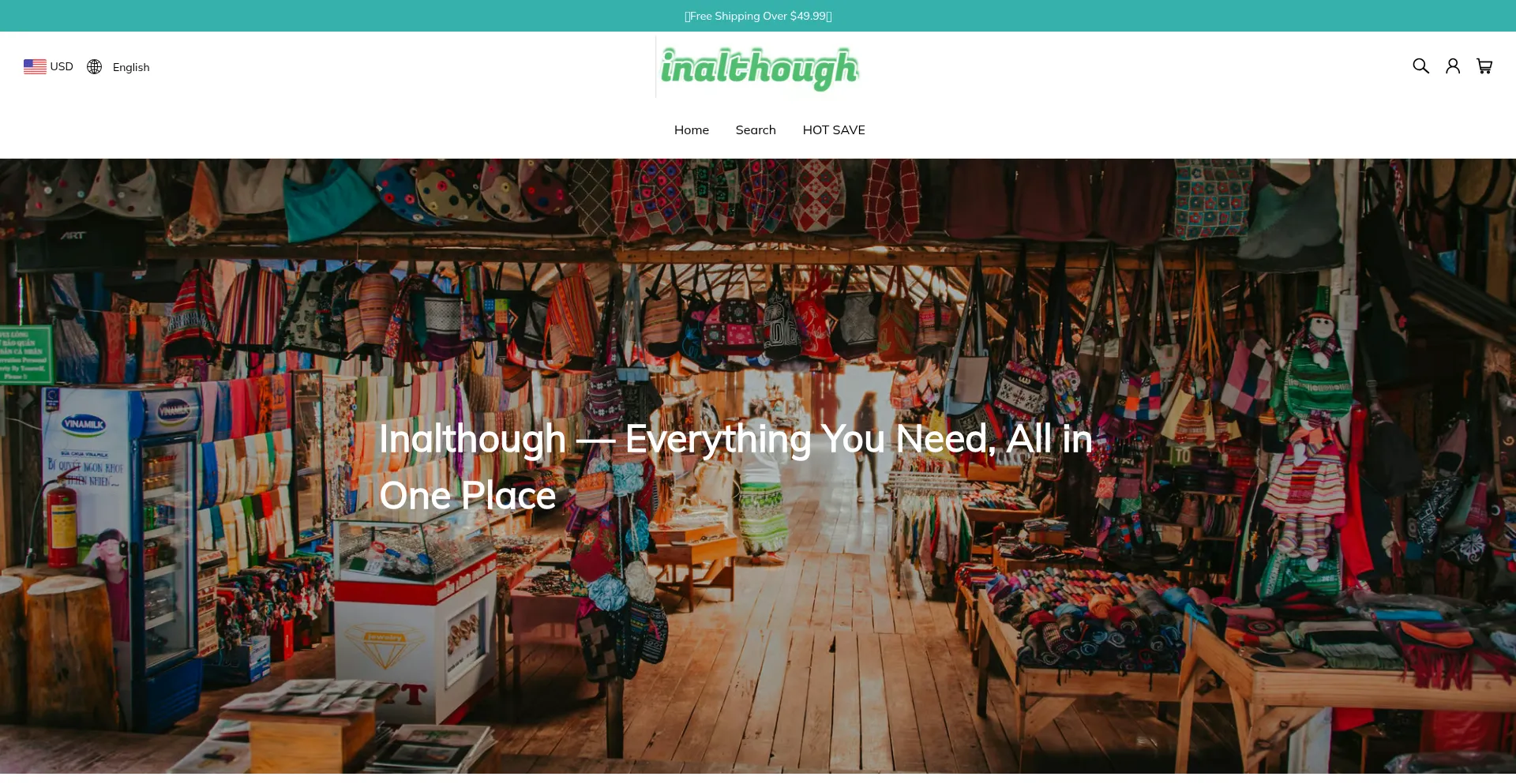 Website screenshot of Inalthough.com