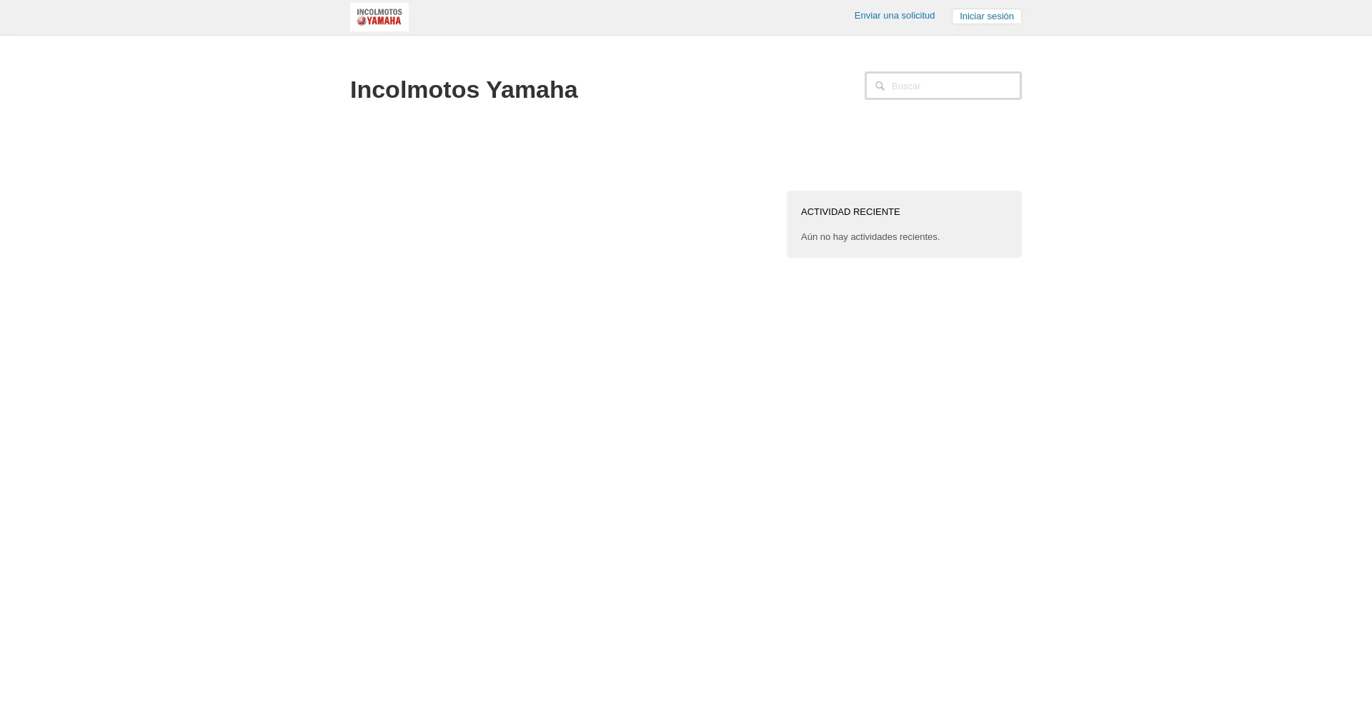 Website screenshot of Incolmotosyamaha.zendesk.com