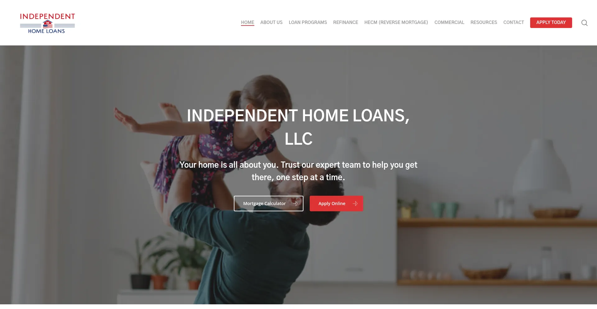 Website screenshot of Independenthomeloans.com
