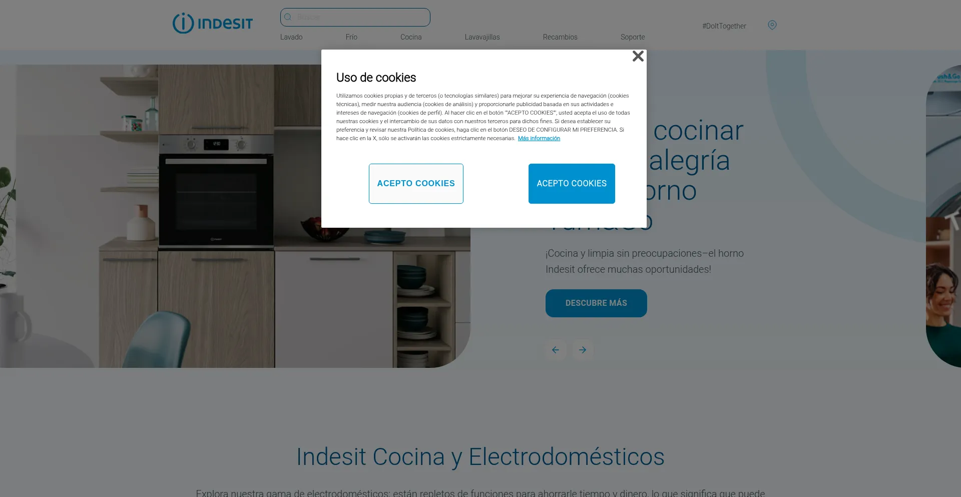 Indesit.es Screenshot