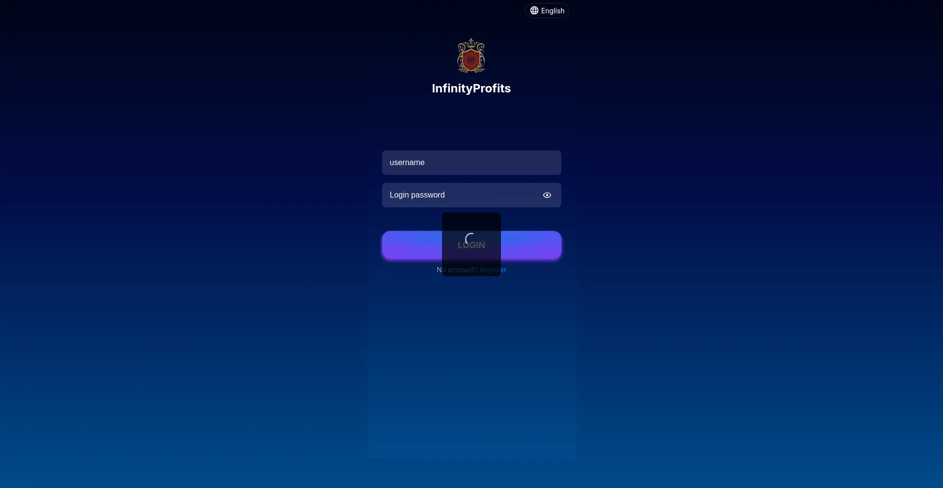 Website screenshot of Infinityprofits.top
