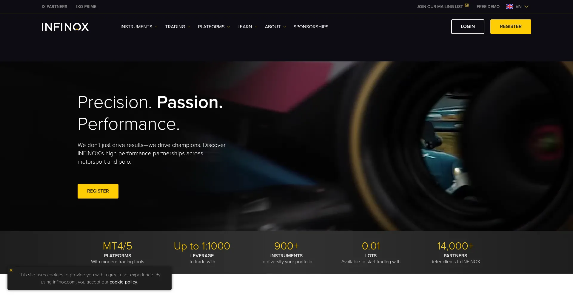Infinox.com Screenshot