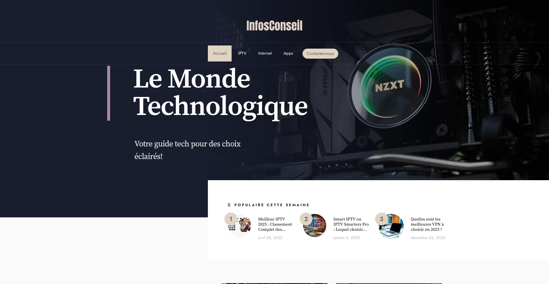 Website screenshot of Infosconseil.com