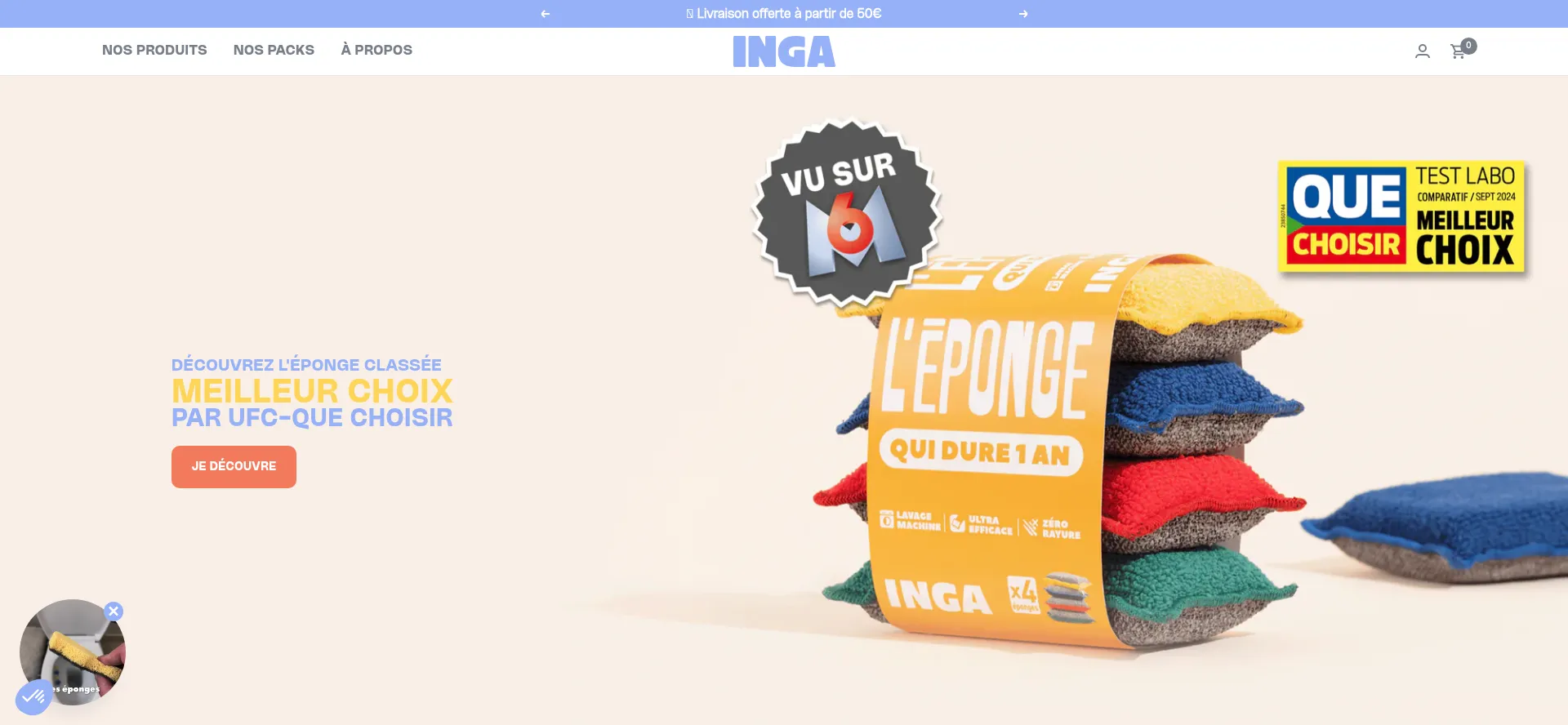 Website screenshot of Inga.eco