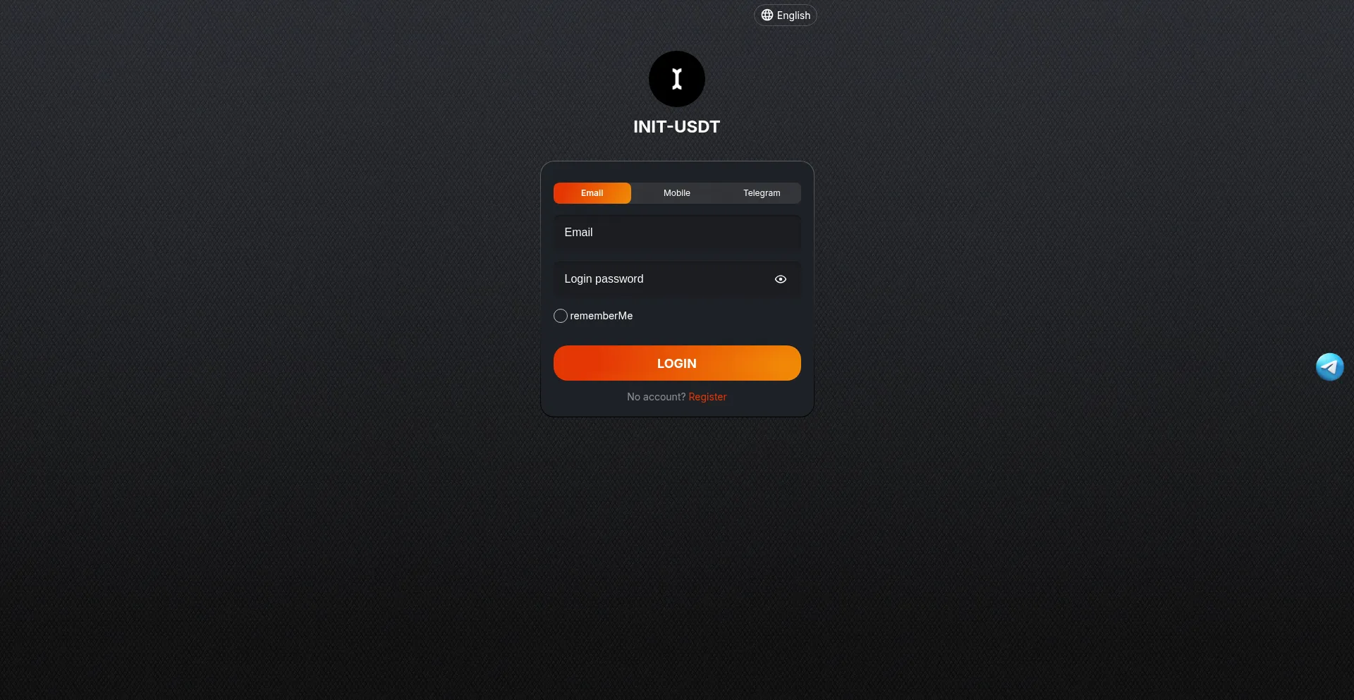 Website screenshot of Init-usdt.cc