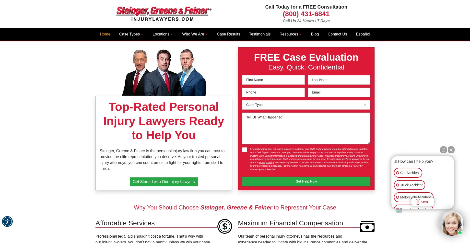 Injurylawyers.com Screenshot