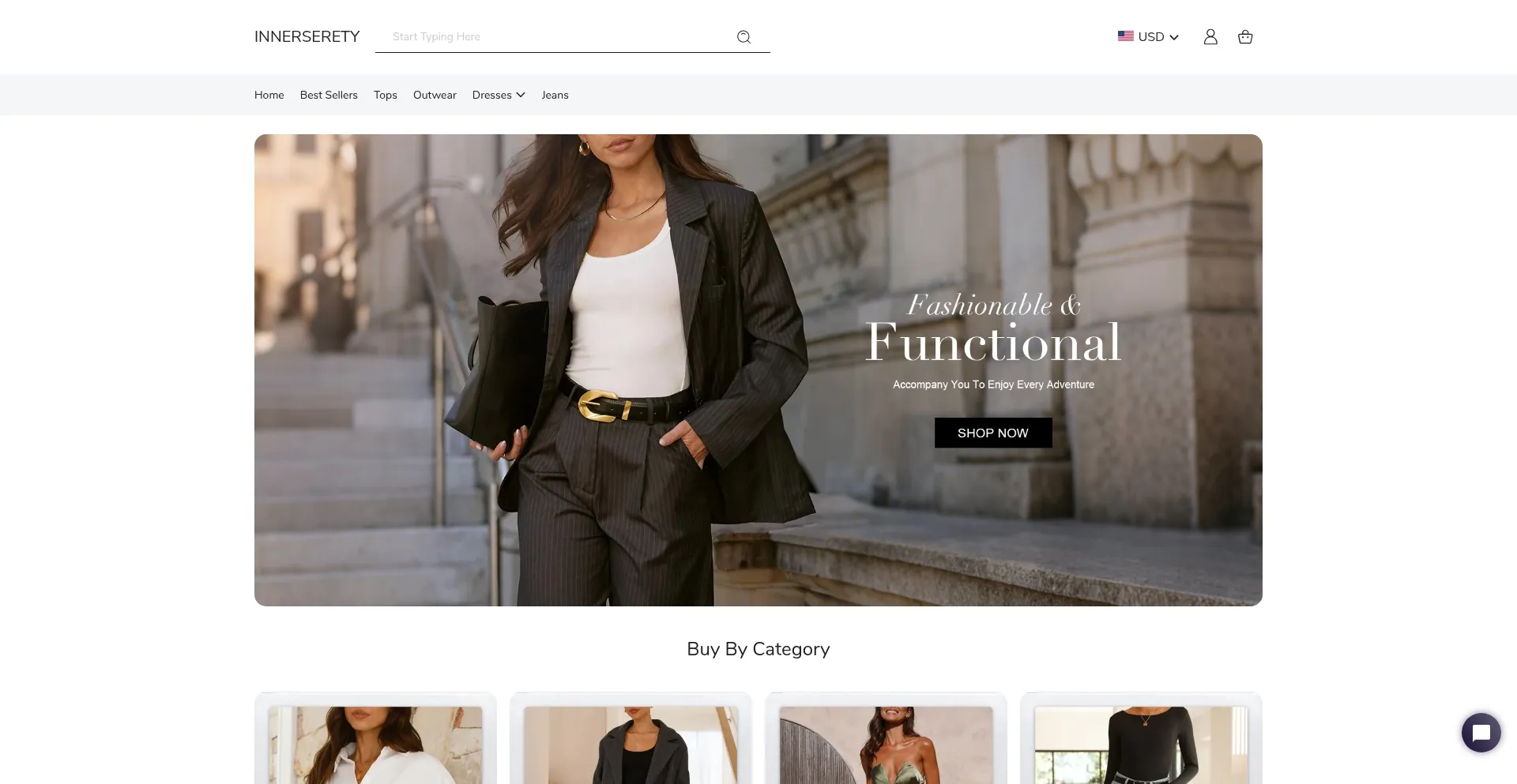 Website screenshot of Innerserety.com