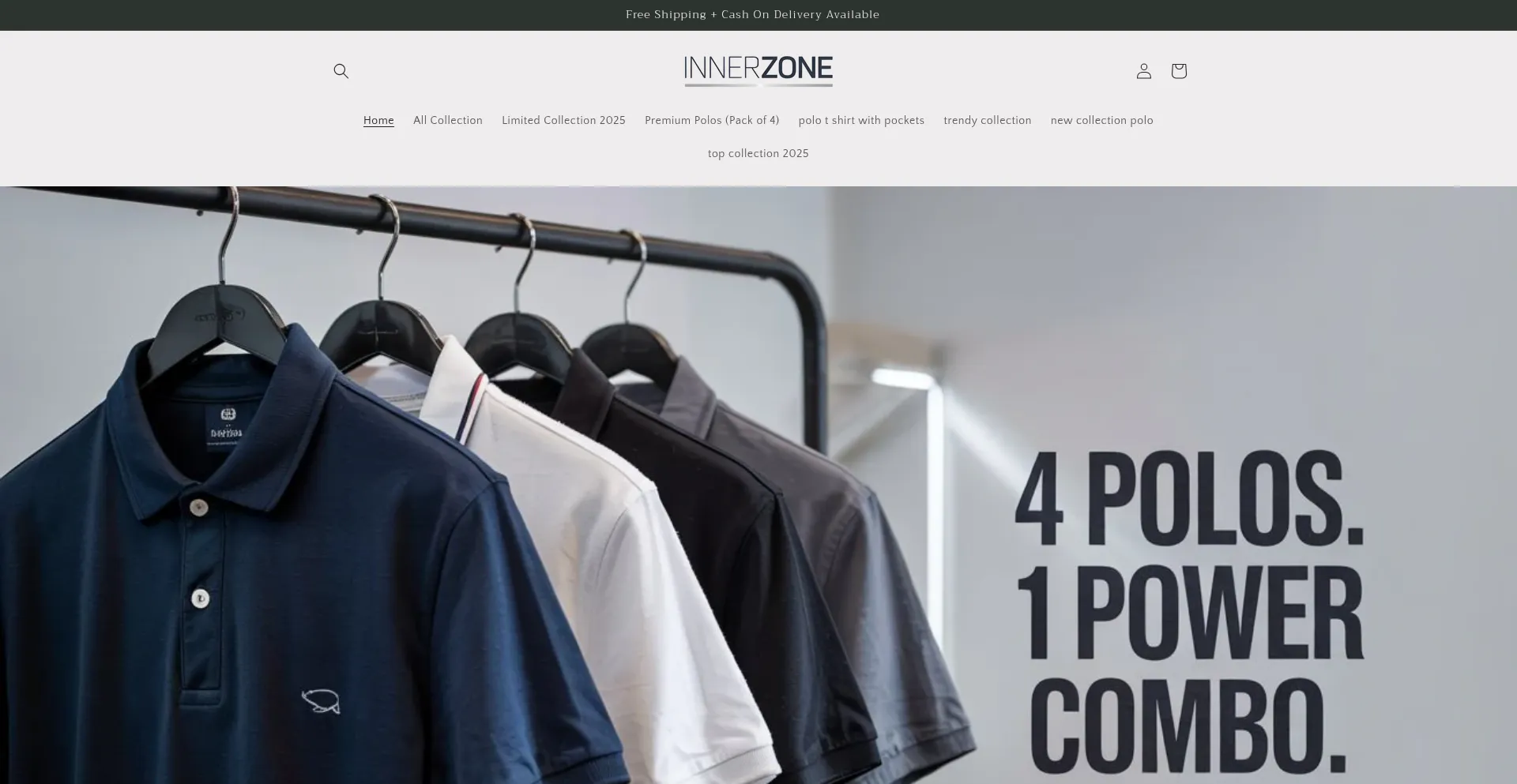 Website screenshot of Innerzone.shop