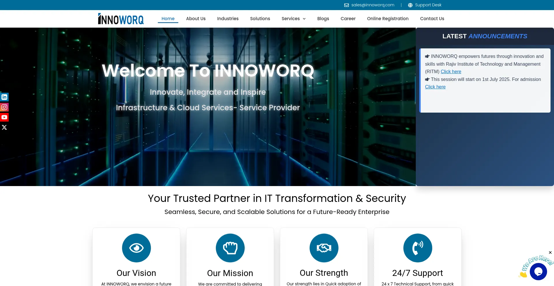 Website screenshot of Innoworq.com