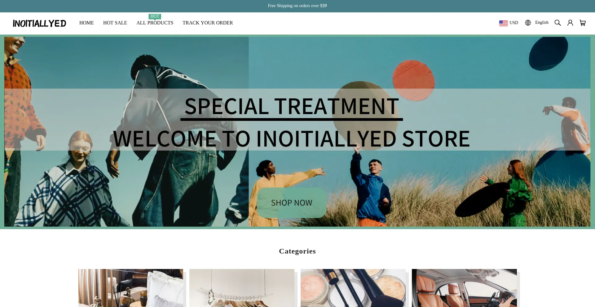 Website screenshot of Inoitiallyed.com