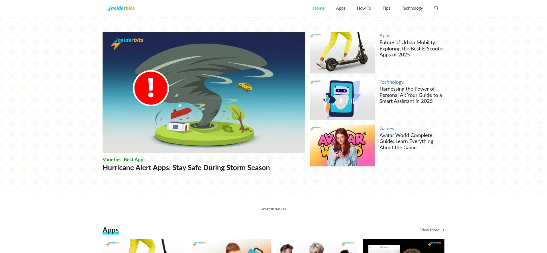 Website screenshot of Insiderbits.com