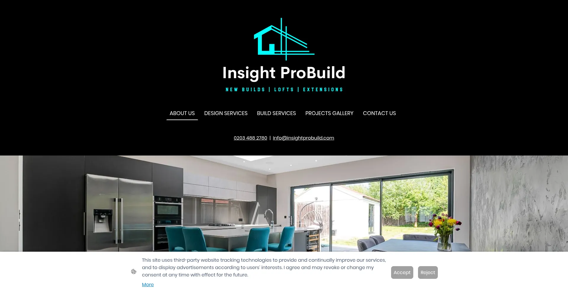 Website screenshot of Insightprobuild.com