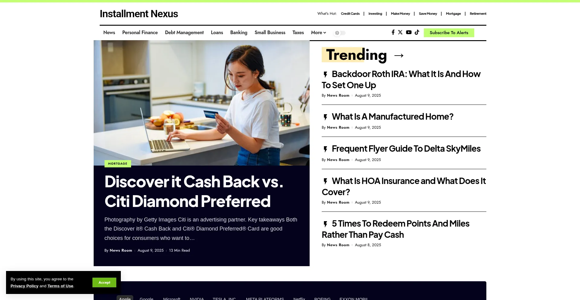 Website screenshot of Installmentnexus.com