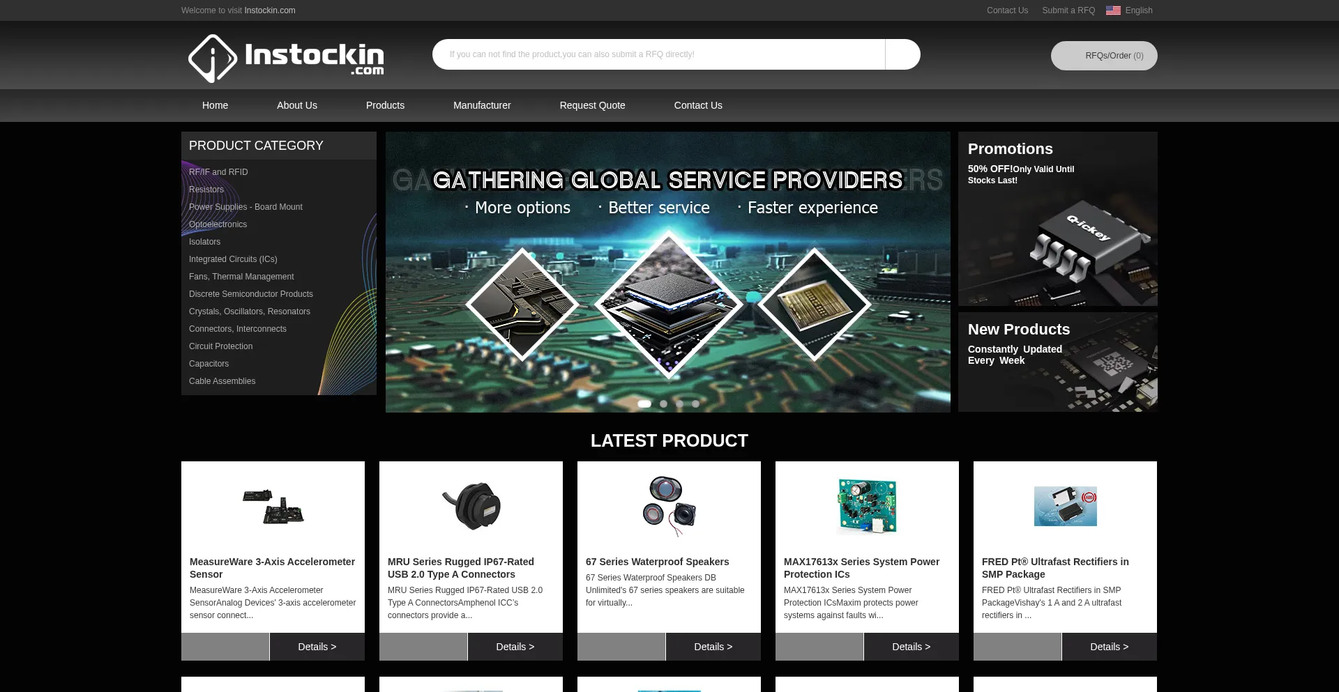 Website screenshot of Instockin.com