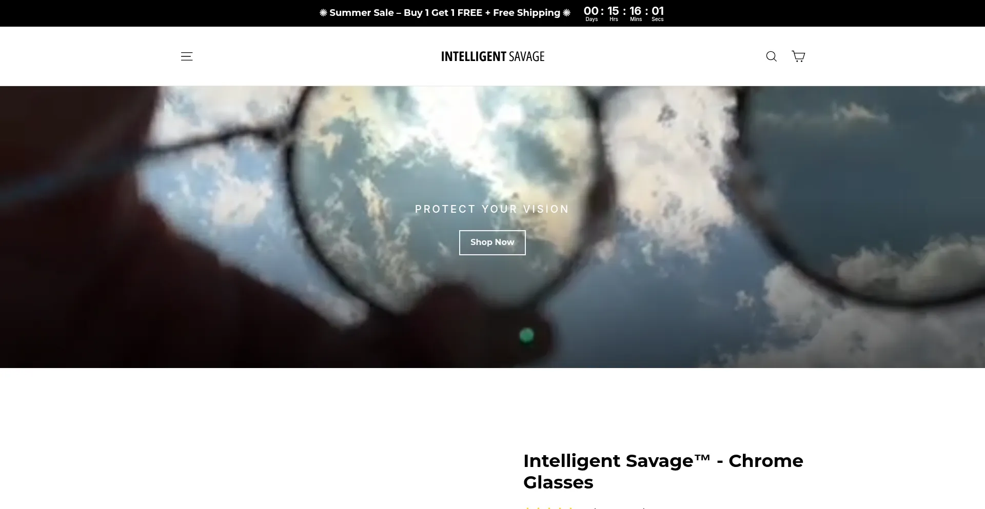 Website screenshot of Intelligentsavage.com