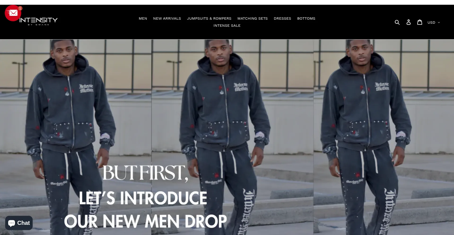 Website screenshot of Intensitybyswank.com