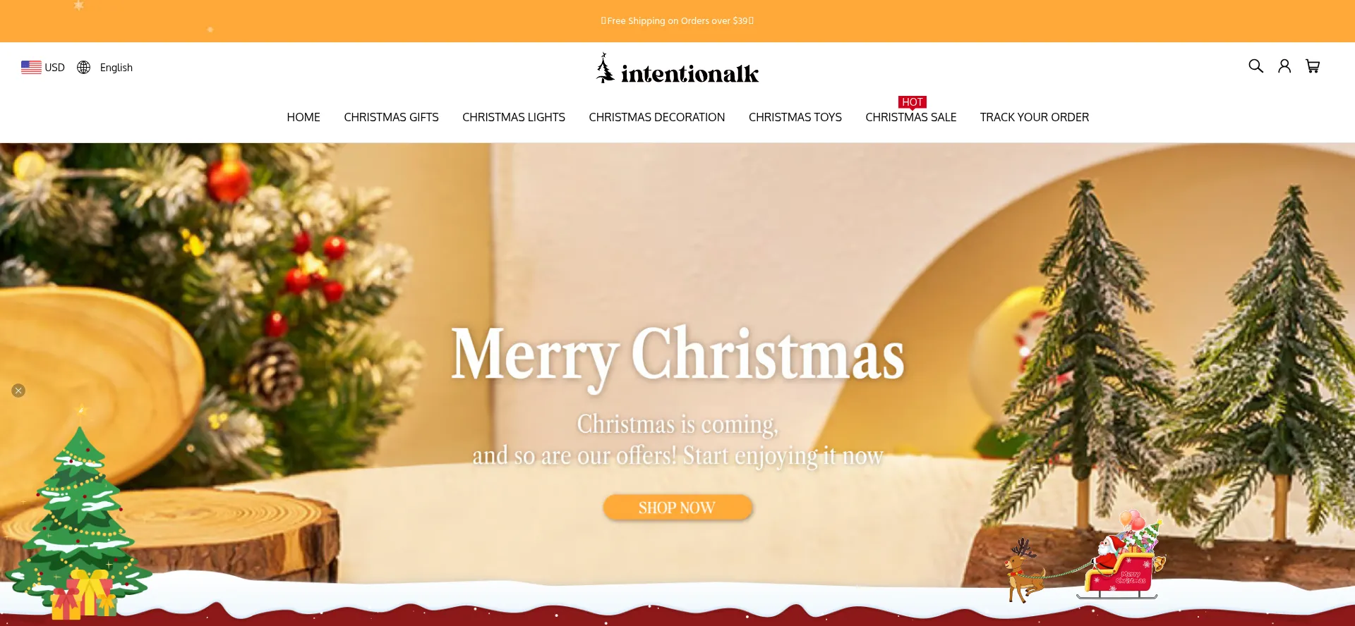 Website screenshot of Intentionalk.com