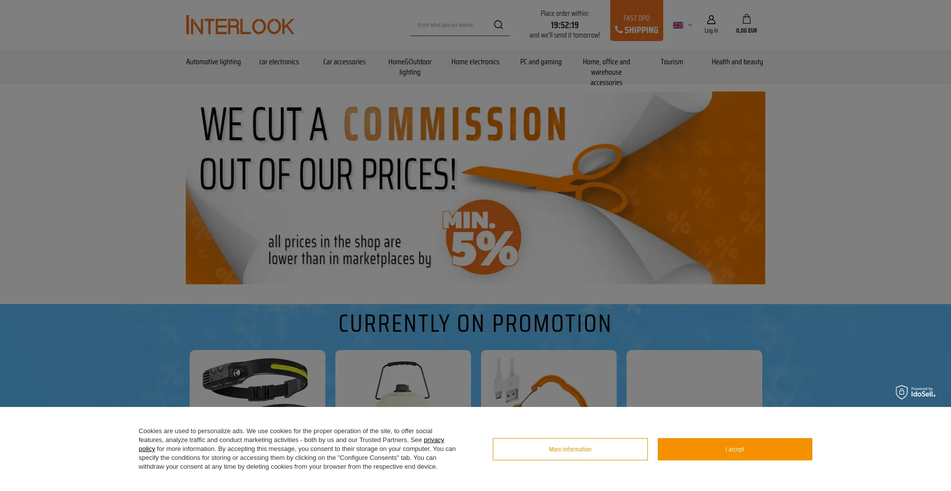 Website screenshot of Interlook.eu