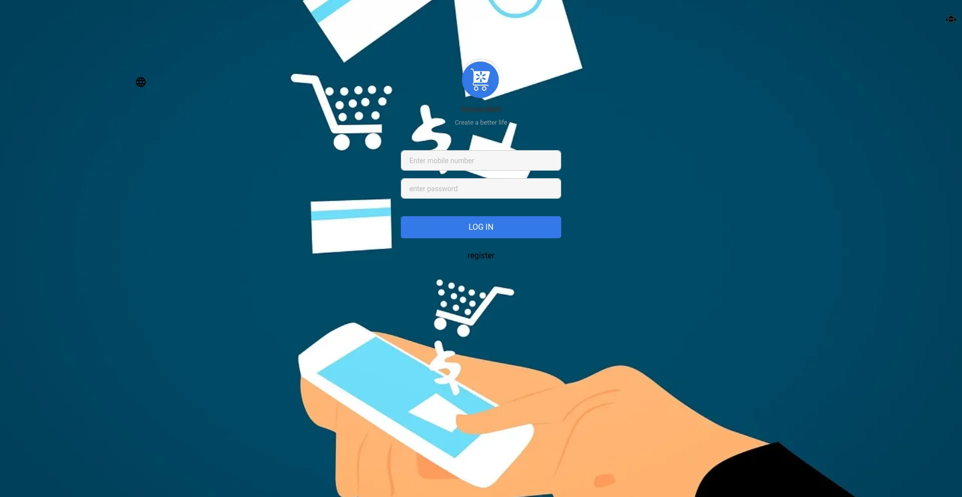 Website screenshot of Internalmall.com