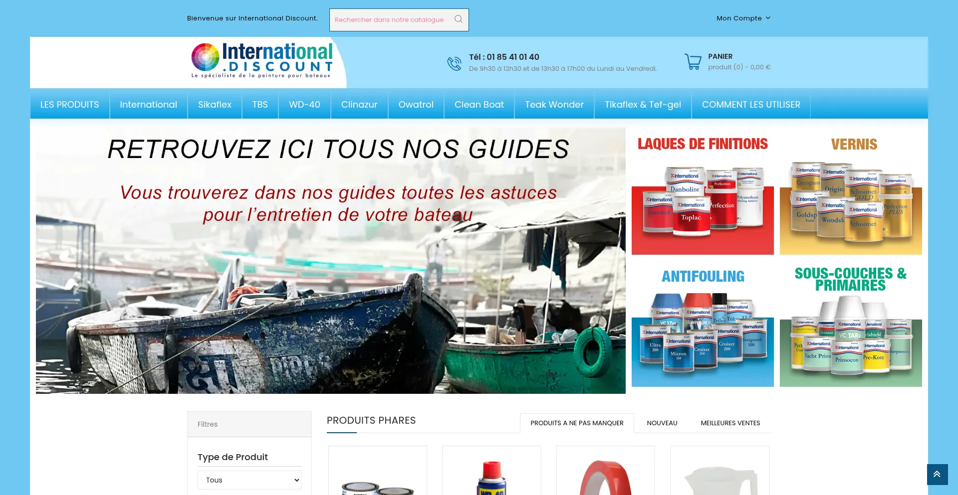 Website screenshot of International.discount