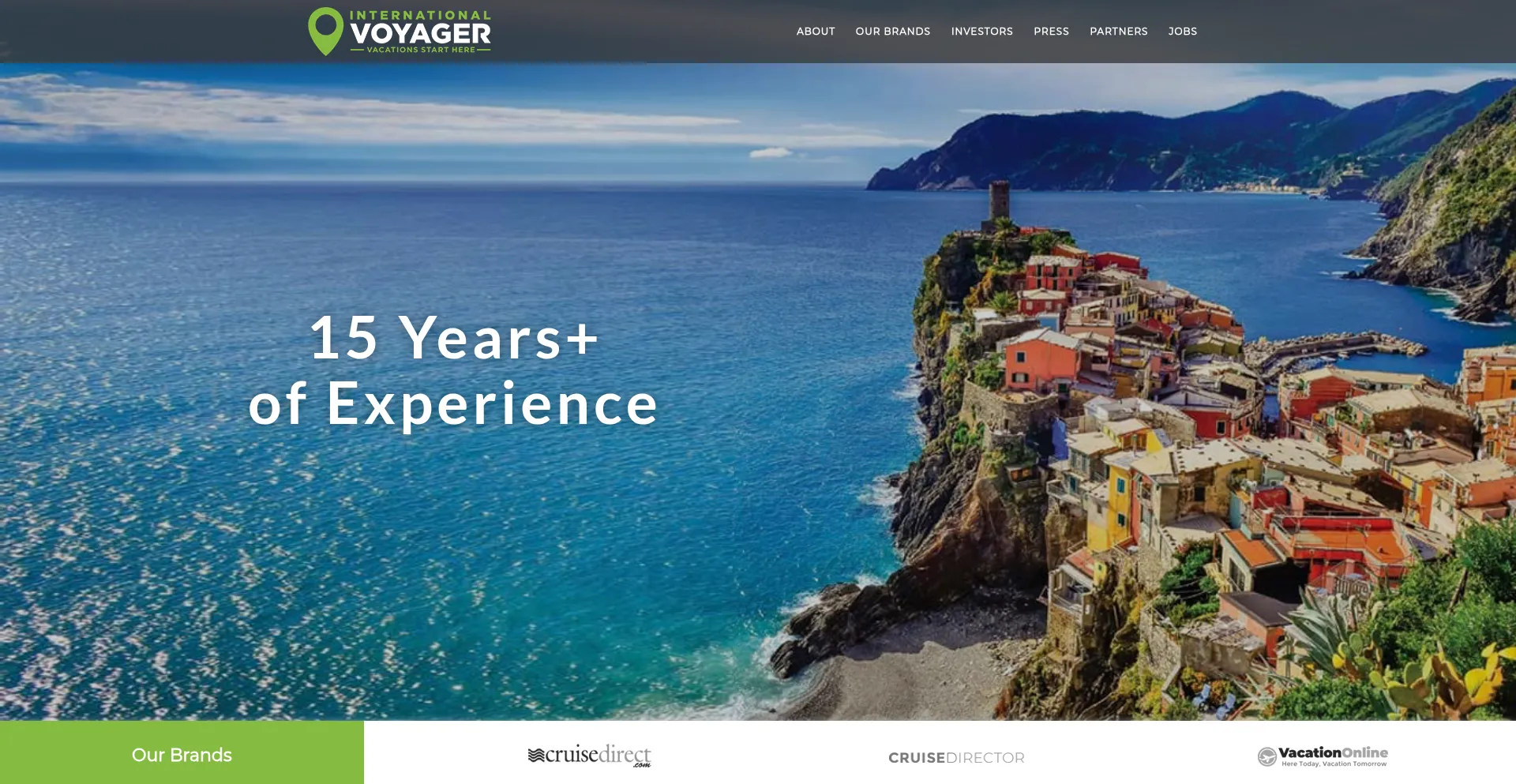Website screenshot of Internationalvoyager.com