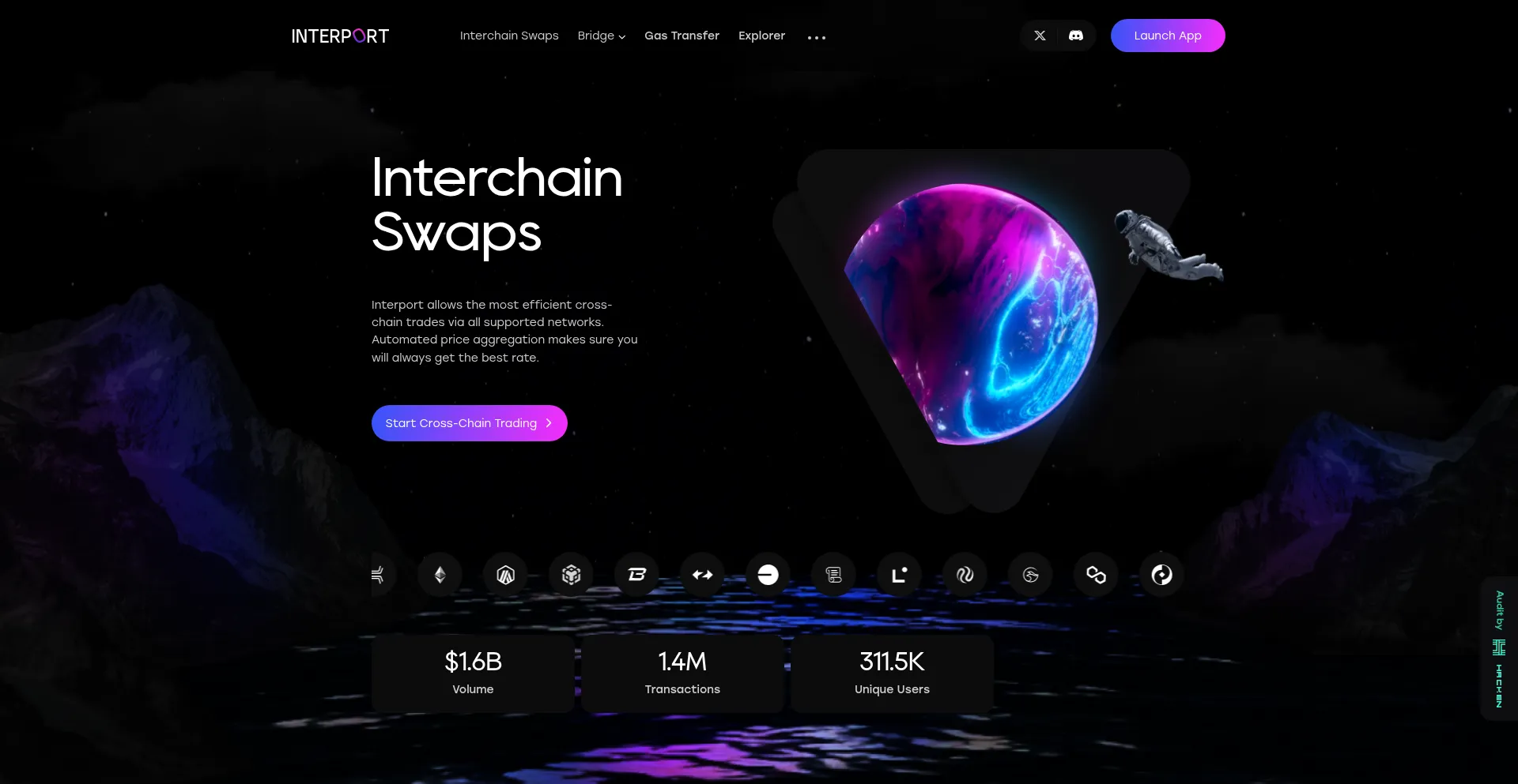 Website screenshot of Interport.fi